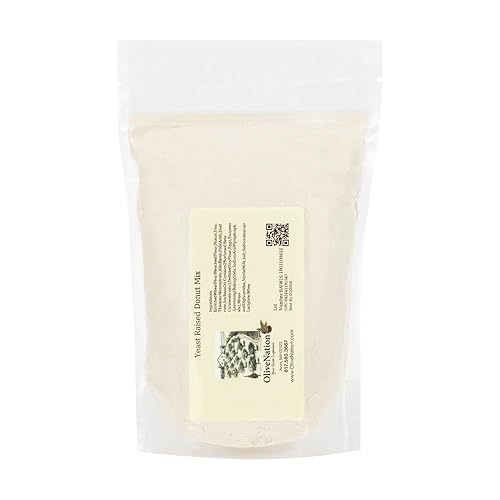 OliveNation Yeast Raised Donut Mix - Easy Prep Powder Blend for Home or Professional Bakery Quality Tender, Airy Ring Doughnuts, Bars, Donut Holes, Pastry, Great with Fillings, Glaze, Icing (16.00oz)