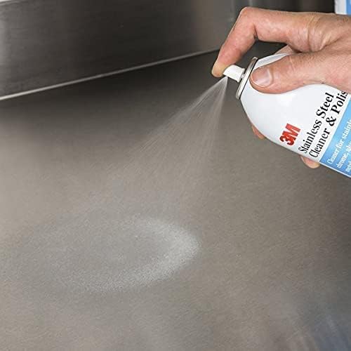 3M STAINLESS STEEL CLEANER & POLISH, LIME SCENT, SPRAY, 10OZ AEROSOL, 6 Counts