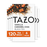 TAZO Chai Tea Bags, Vanilla Caramel Chai, Caffeinated tea, 120 Total Bags (20ct - Pack of 6)