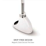 simplehuman Toilet Brush with Caddy, Stainless Steel, White