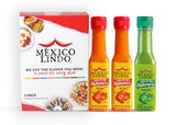 Mexico Lindo Hot Sauce Variety Pack | Includes Two Red Habanero & One Green Habanero Hot Sauces | 5 Fl Oz Bottles (Pack of 3)