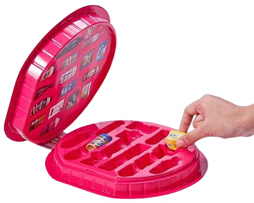 ISD 5 Surprise Mini Brands Bundle with Mini Shopping cart, 2 Mini Brands Balls, and Collector case (Series 1 Bundle), Pink
