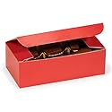 Pack of 100, Solid Red Candy Boxes 1/2 Lb 5.5 X 2.75 X 1.75" 1 Pc Boxes Made in USA for Candy/Fine Chocolates & Fudge
