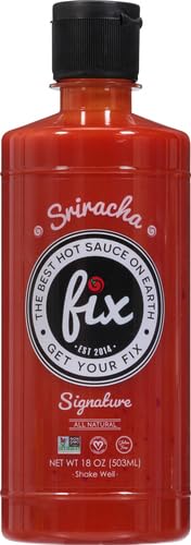 Fix Hot Sauce, Sriracha Sauce - Sriracha Chili Sauce, Organic Red Chili Peppers, Spicy & Bold Flavor, Non-GMO, Gourmet, Sriracha Sauce Hot, Great in