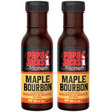 Papa Jacks Maple Bourbon Marinade, 13oz - Marinates in Minutes, Low Sodium Beef Marinade Sauce for Grilling, Roasting, Pan-Searing (2 Pack, Maple