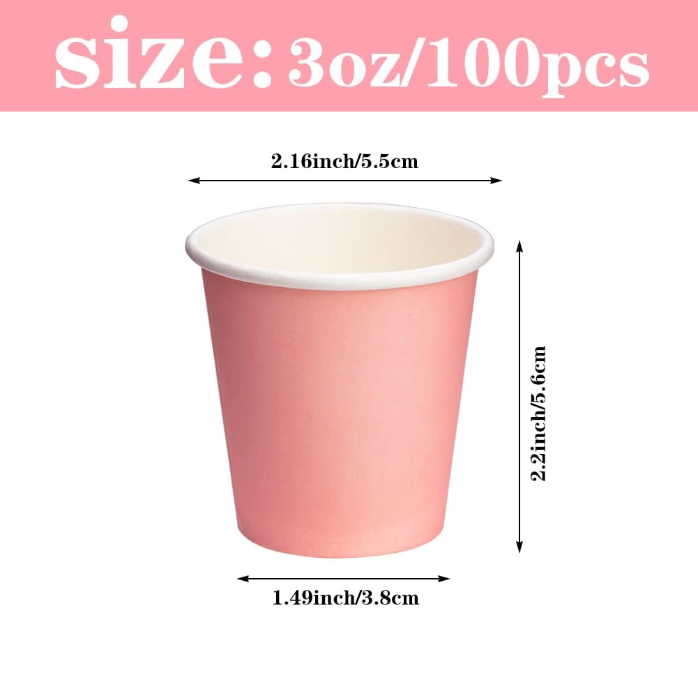 Huaiid 3 oz 100 Pack Small Paper Cups, Mouthwash Cups Bathroom Paper Cups, Espresso Mini Cups for Snack Bathroom Espresso, Perfect for Home Condos Rvs