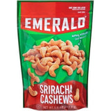 Emerald Nuts Combo (Variety Pack) Featuring Jalapeno Seasoned Cashews & Sriracha Seasoned Cashews | 5 Oz Resealable Bags | Kosher Certified, Non-GMO
