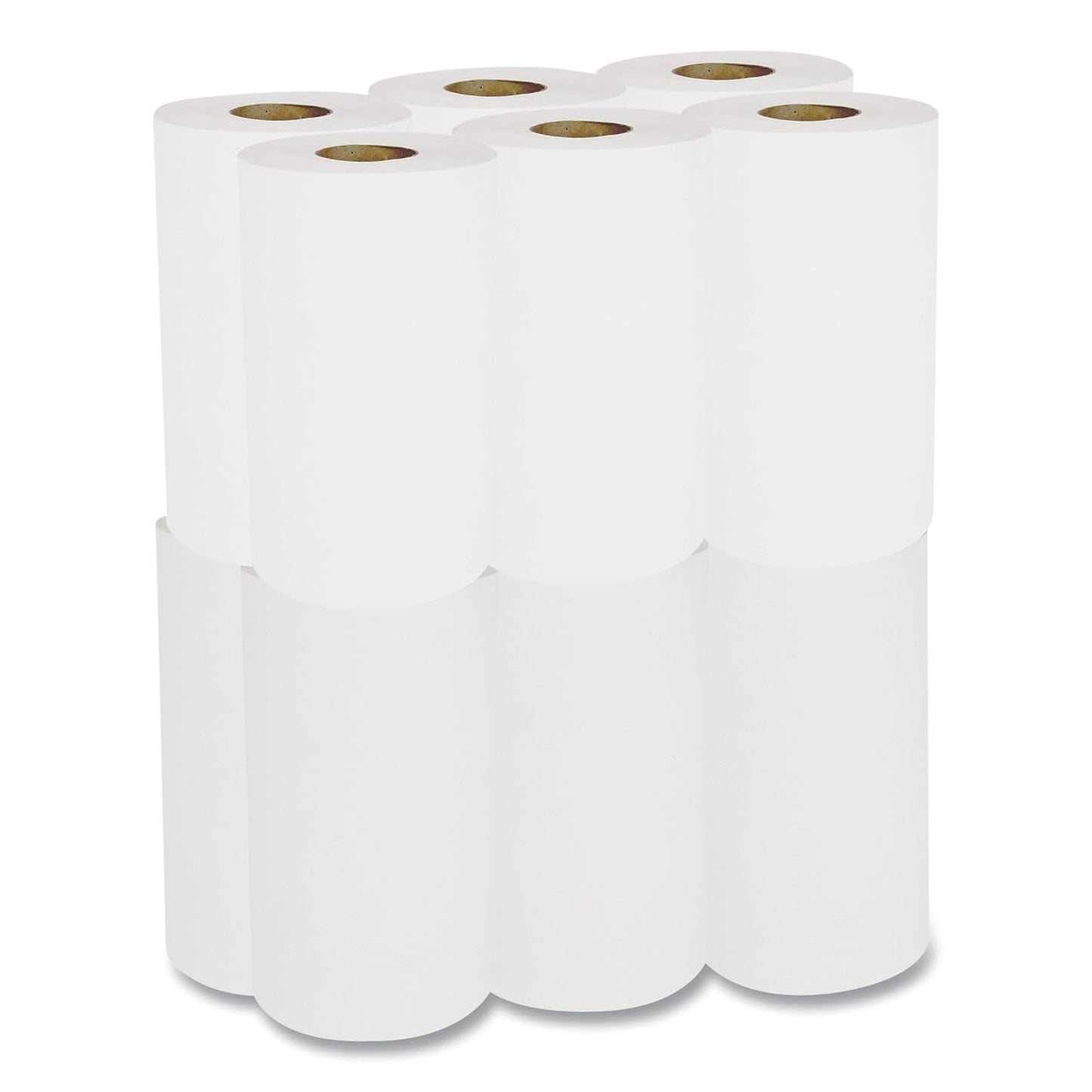 Hardwound Paper Towels, Nonperforated 1-Ply White, 8" W, 2" Core, 350'/Roll