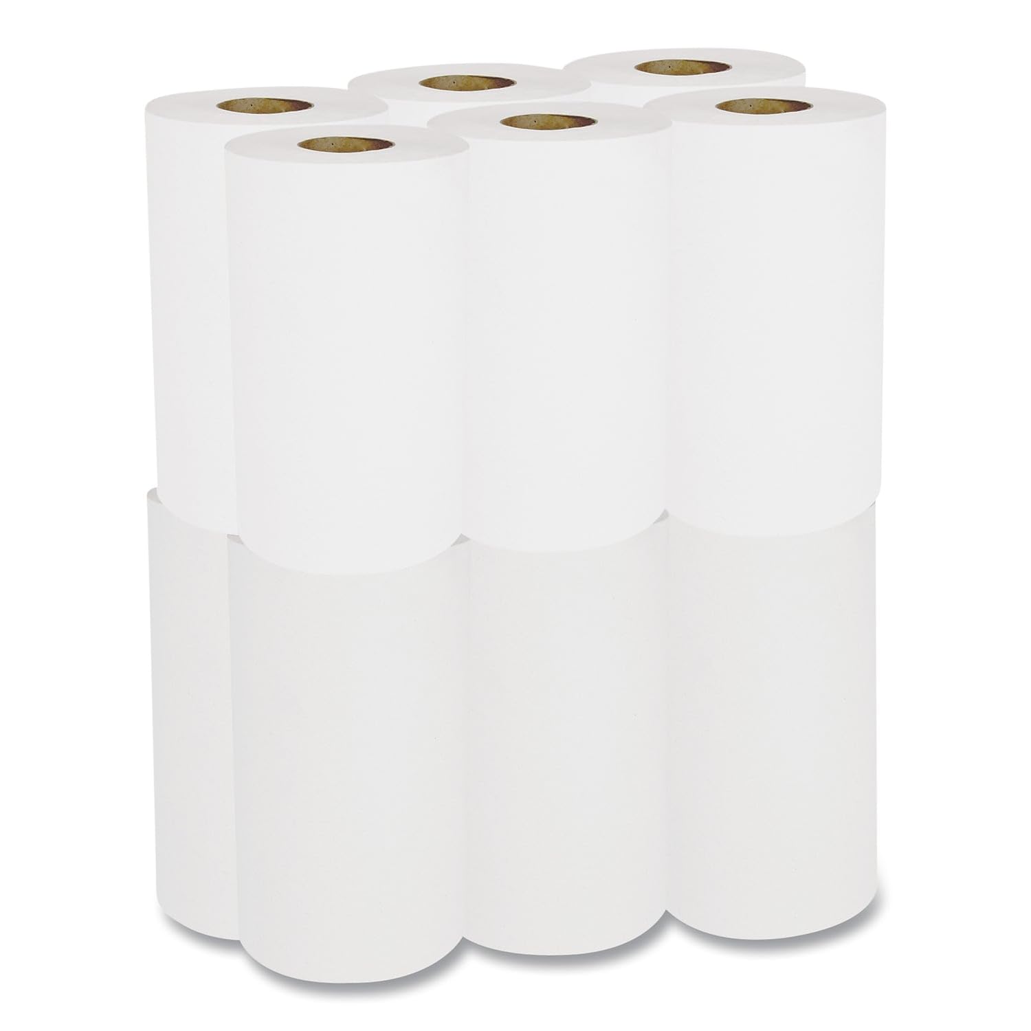 Hardwound Paper Towels, Nonperforated 1-Ply White, 8" W, 2" Core, 350'/Roll
