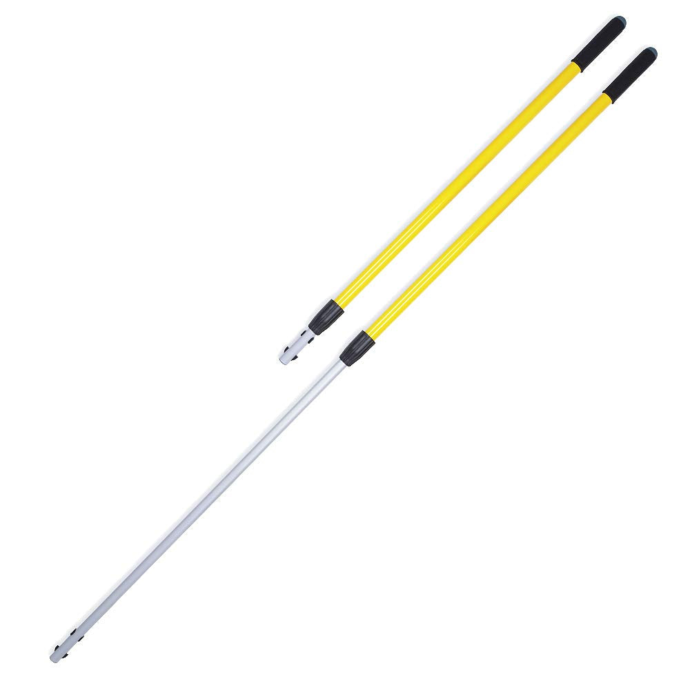 Rubbermaid Commercial Products HYGEN Quick-Connect Adjustable Extension Handle/Pole, Lightweight Cleaning Tool for Floors/Walls/Ceilings/Windows