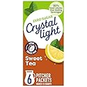 Crystal Light Drink Mix, 6 Pitcher Packets, for Flavorful Hydration and Shareable Refreshment, Sweet Tea Natural Flavor, Made with Black Tea, 1.56 oz