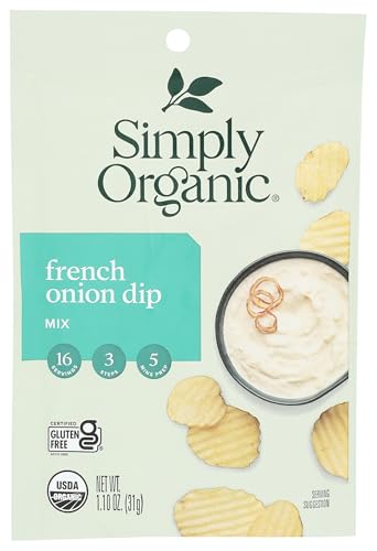 Simply Organic French Onion Dip, Certified Organic, Kosher, Mixes | 1.1 Ounce (Pack of 1)