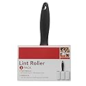 Home Basics Extra Sticky Lint Roller with 60 Sheets & 2 Bonus Refills by Home Basics Pet Hair & Lint Remover for Clothes, Furniture, and Car Easy Peel