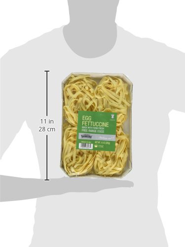 Compagnia Sanremo Pasta San Remo Italian Egg Fettucine Pasta - Non-Gmo, Free Range Egg Traditional Fettucine - 10 Oz (Pack Of 1) - Product Of Italy