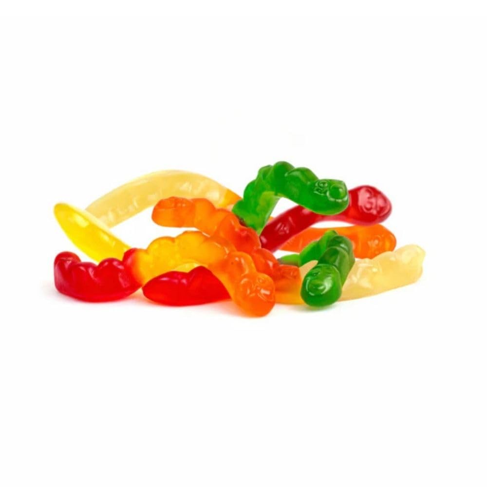 Large 4 Inch Fruit Flavored Gummi Worm Candy Bulk Bag - 20 lb (Approx. 400 pieces)