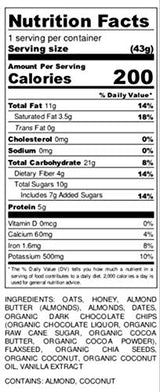 f(x) foods - Function Foods - Brain Food Bar - Granola Bar - Gluten Free - 11 Wholesome Ingredients - No Artificial Preservatives, Sweeteners or Dyes