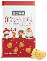 Goya Christmas Cookie Gift Collection, Festive Cinnamon Claus Christmas Cookies in Tin, Fun Shapes incl Heart & Tree, Holiday Treats for Family, 9.8oz