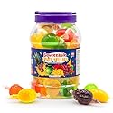 Fruit Squeezable Jellies - 40 Count Jar - Tik Tok Candy - Fun Jelly Treat in Assorted Fruit Flavors - Mango, Strawberry, Apple, Pineapple & Grape