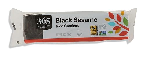 365 by Whole Foods Market Black Sesame Rice Crackers, 3 OZ