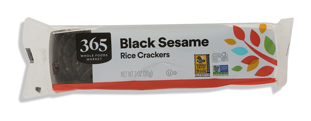 365 by Whole Foods Market Black Sesame Rice Crackers, 3 OZ