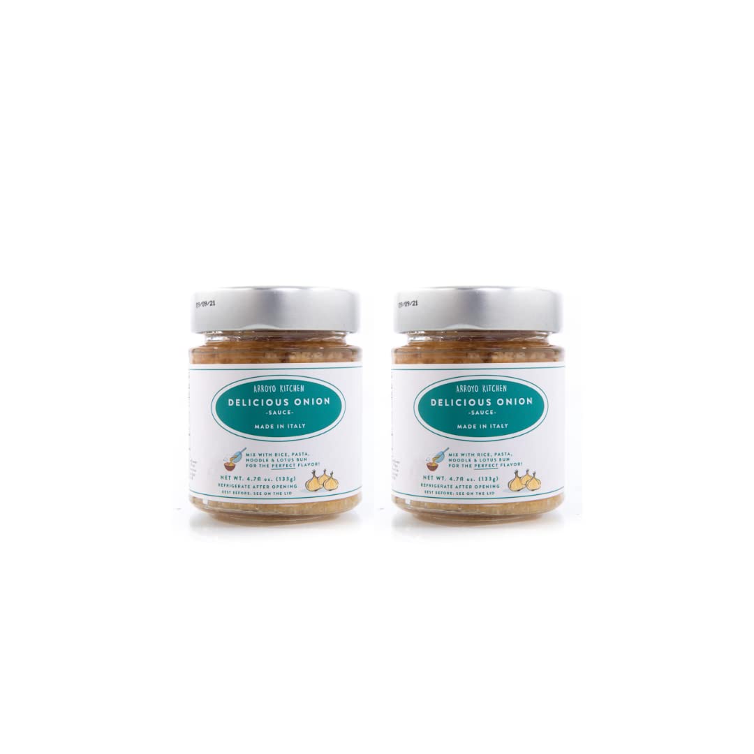 Arroyo Kitchen Delicious Onion, Authentic Italian Sauce, Spiced with Garlic, Chili Pepper & Pecorino Cheese, All Natural, No Preservatives, 4.7 fl. oz