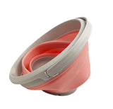 SAMMART 5.5L (1.4 Gallon) Collapsible Plastic Bucket (Grey/Quartz Pink, 1)