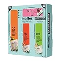 Matter Compostable Assorted Kitchen Bags, 230 Count, Biodegradable, Eco-Friendly Resealable Food Storage Variety Pack, 80 Snack, 80 Sandwich, 50 Quart