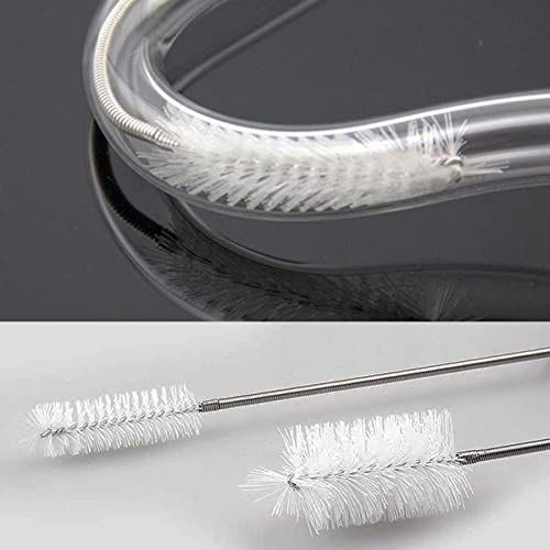 65" Flexible Drain Brush, Tube Pipe Cleaning Brush, Long Slim Cleaner Brush for Shower Sink Drain/Refrigerator Drain Hole/Dishwasher Air Gap/Fish