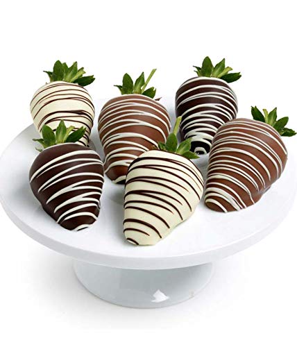 From You Flowers - Belgian Chocolate Triple Dipped Strawberries - 6 Pieces for Birthday, Anniversary, Get Well or Celebration