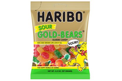 Haribo Gold Bears Sour Gummy Candy, 4.5 Ounce -- 12 per case.