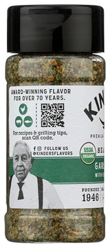 Kinders Organic Garlic Herb Sea Salt & Lemon Seasoning, 3.2 OZ