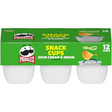 Pringles, Potato Crisps Chips, Sour Cream and Onion, Lunch Food, Snack Stacks, 8.8oz Tray (12 Count)