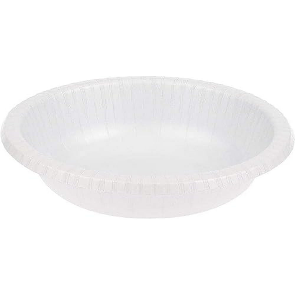 Creative Converting Touch of Color 20 Count Paper Bowl, 20 oz, White