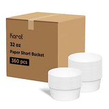 Karat FP-PSB32 32 oz. Paper Short Buckets (Case of 360)