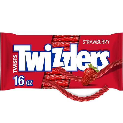 Twizzlers, Twists Strawberry Flavored Licorice Style, Chewy Candy Bag, 16 Ounce