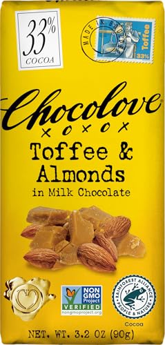 Chocolove - Milk Chocolate Bar Toffee & Almonds - 3.2 oz.