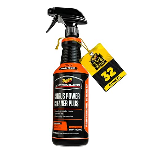 Meguiar's D107 Citrus Power Cleaner Plus, DRTU10732, All-Purpose Cleaner Car Interior Cleaner, Low-Foaming Interior Car Cleaner Removes Grease, Grime