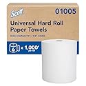 Scott Professional Essential Universal High-Capacity Hard Roll Paper Towels, Bulk (01005), Hardwound 1.5" Core, Absorbency Pockets, White (6 Rolls at