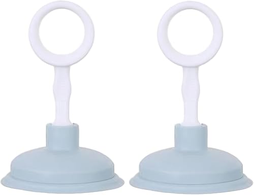 2 Pcs Blue Sink Plunger,Bathroom Small Drain Plunger Portable Kitchen Sink Drains Suction Cup Liquid Plumber Clog Remover Easy To Unclog,Drain