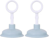 2 Pcs Blue Sink Plunger,Bathroom Small Drain Plunger Portable Kitchen Sink Drains Suction Cup Liquid Plumber Clog Remover Easy To Unclog,Drain