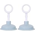 2 Pcs Blue Sink Plunger,Bathroom Small Drain Plunger Portable Kitchen Sink Drains Suction Cup Liquid Plumber Clog Remover Easy To Unclog,Drain