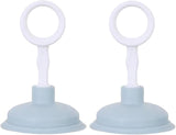 2 Pcs Blue Sink Plunger,Bathroom Small Drain Plunger Portable Kitchen Sink Drains Suction Cup Liquid Plumber Clog Remover Easy To Unclog,Drain