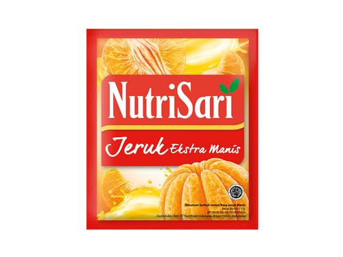 NutriSari Jeruk Extra Manis Extra Sweet Oranges Instant Powdered Drink 10-ct, 110 gram (Pack of 2)