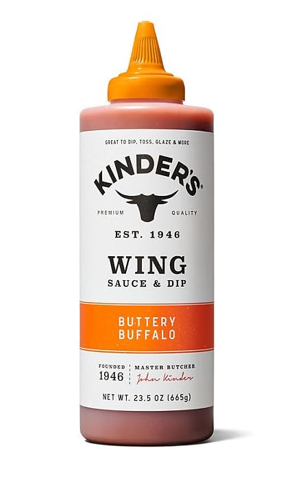 Knders Buttery Buffalo Wing Sauce and Dip, 23.5 oz (665g)