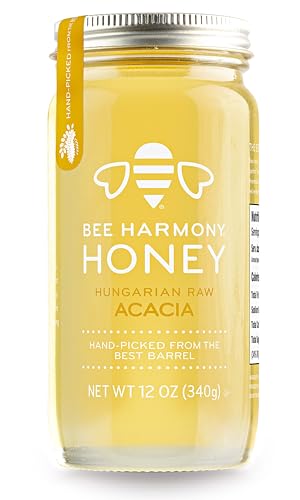 Bee Harmony Hungarian Raw Acacia Honey, 12 Ounce