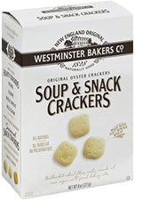 Westminster Bakers Company, Square Hearty Crackers and Soup & Snack Crackers, 6-8 Ounce Box (Pack of 4) - with Make Your Day Bag Clip