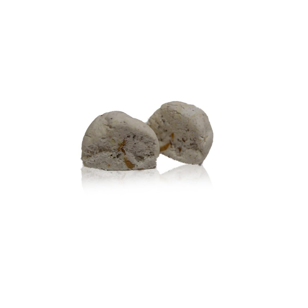 OMNIYA Delicacy - Man w Salwa Pistachio Nougat Balls (6 oz) - Authentic Mann al Sama with Egg White, Cardamom & Pistachio - Traditional Middle Eastern