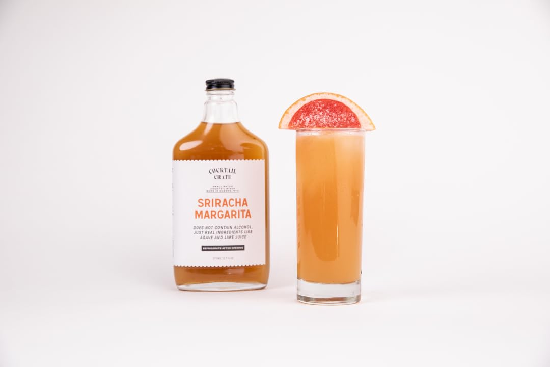 Cocktail Crate Premium Drink Mixer Sriracha Margarita | Award Winning Craft Cocktail Mixers for True Connoisseurs | Premium Cocktail Syrup Creations |