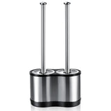ToiletTree Products Modern Deluxe Freestanding Toilet Brush and Plunger Combo - 5.5" x 9.5" x 18.5" (2 Pack)