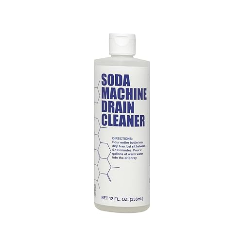 Apter Industries Soda Machine Drain Cleaner - Safe & Non-Corrosive Fountain Drink Machine Line Cleaner for Syrup & Sugar Buildup - Easy Monthly